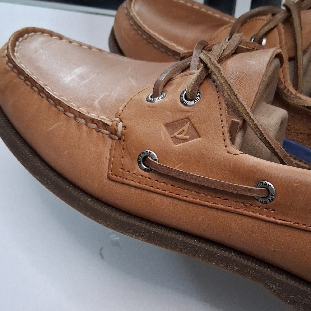 Sperry Men's Brown Leather Boat Shoes - Picture 7 of 8